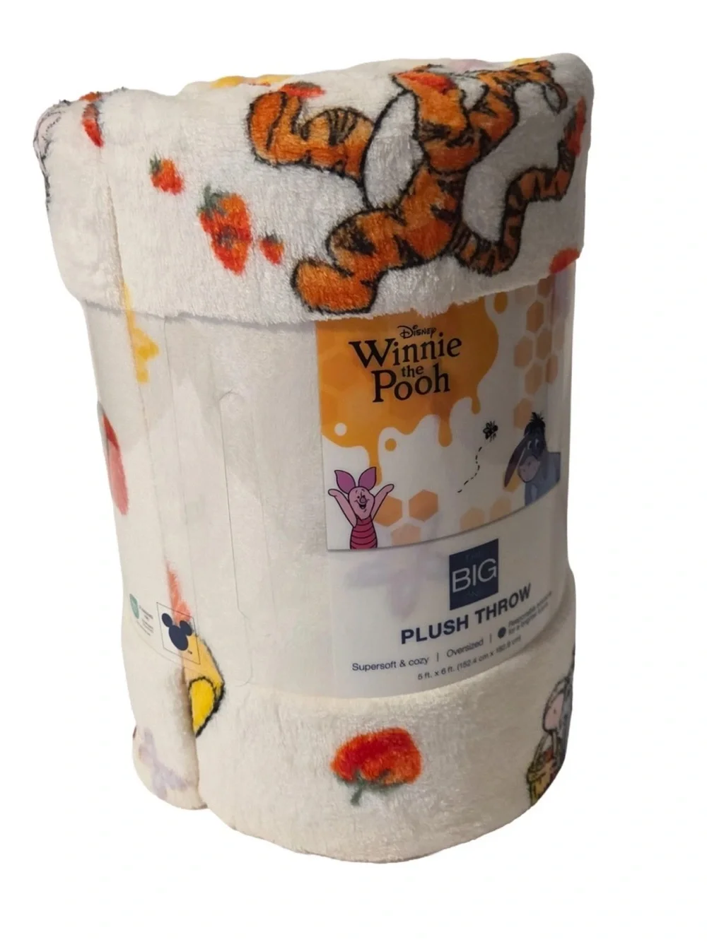The Big One Winnie the Pooh Throw Blanket 60x72 Soft Plush Pooh Tigger Spring